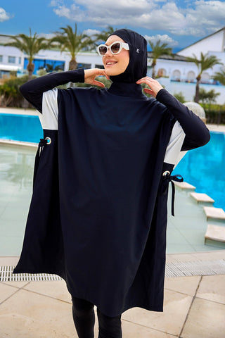 Black Burkini Set Full Coverage Modest Islamic Swimwear M2502 - By Baano