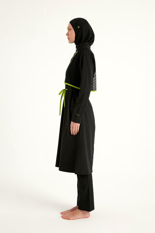 Black Full Coverage Modest Swimwear Burkini Set M2506-1 - By Baano