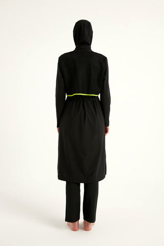 Black Full Coverage Modest Swimwear Burkini Set M2506-1 - By Baano