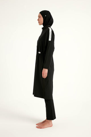 Black Full Coverage Modest Swimwear Burkini Set M2507-1 - By Baano