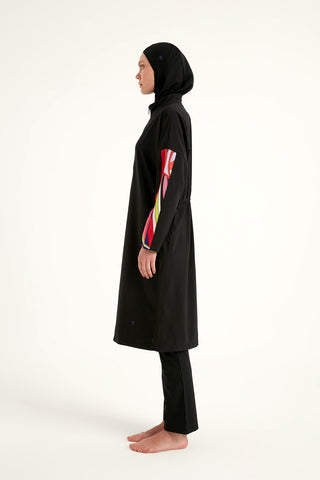 Black Full Coverage Swimwear Burkini Set M2510 - By Baano