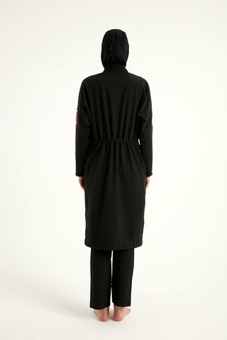 Black Full Coverage Swimwear Burkini Set M2510 - By Baano