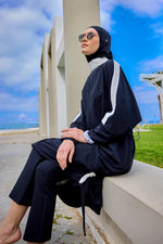 Black Full Coverage Modest Swimwear Burkini Set M2521-3 - By Baano
