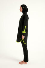 Marina Black Full-Coverage Modest Swimsuit – M2531 - By Baano