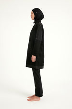 Black Tulle Detail Full Coverage Swimwear Burkini M2534-1 - By Baano