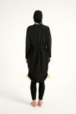 Black Full Coverage Modest Swimwear Burkini Set M2536 - By Baano