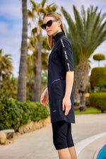 Marina Black Modest Half-Coverage Swimsuit - H2503 Marina Modest