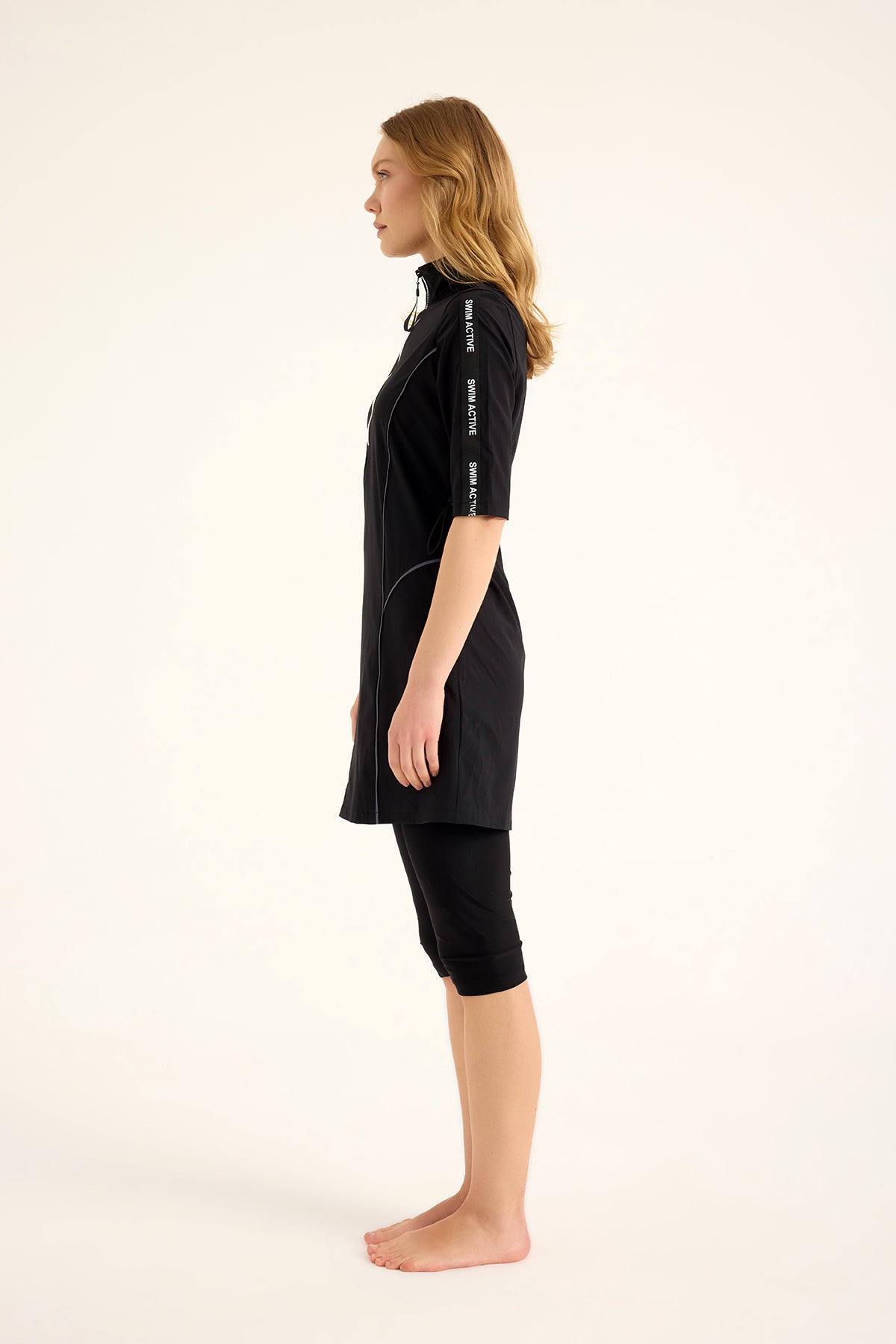 Marina Black Modest Half-Coverage Swimsuit - H2503 Marina Modest