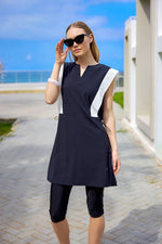 Marina Black Modest Half-Coverage Swimsuit - H2511 Marina Modest