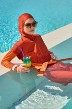 Full Coverage Islamic Swimsuit with Waist Tie | M2523-2 - By Baano