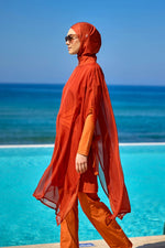 Full Coverage Islamic Swimsuit with Waist Tie | M2523-2 - By Baano