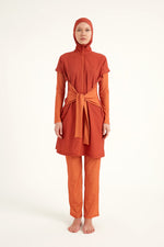 Full Coverage Islamic Swimsuit with Waist Tie | M2523-2 - By Baano