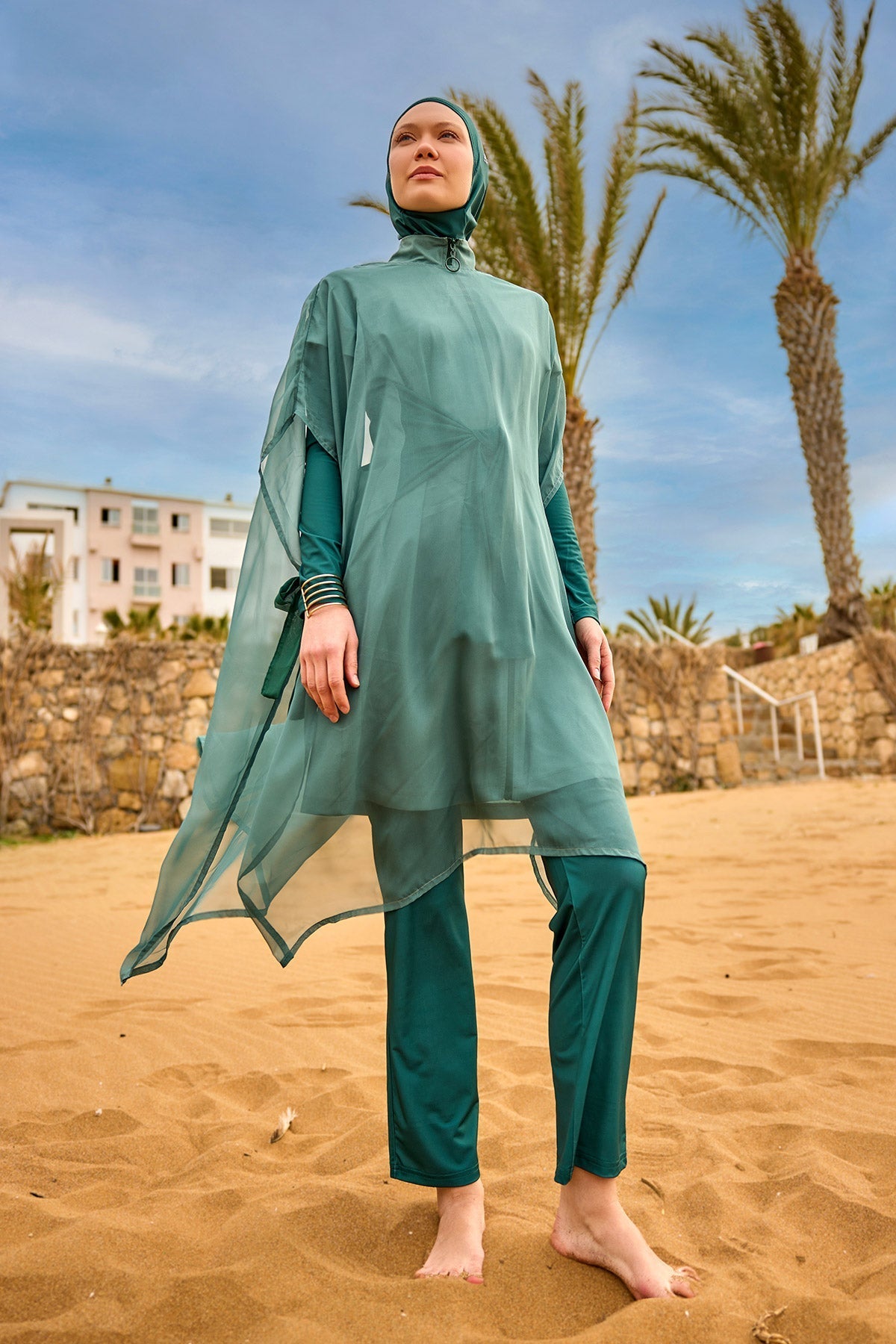 Marina Green Silky Pareo - P2516-1 Marina Modest
