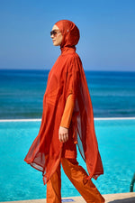 Marina Orange Silky Pareo – P2516-2 Marina Modest