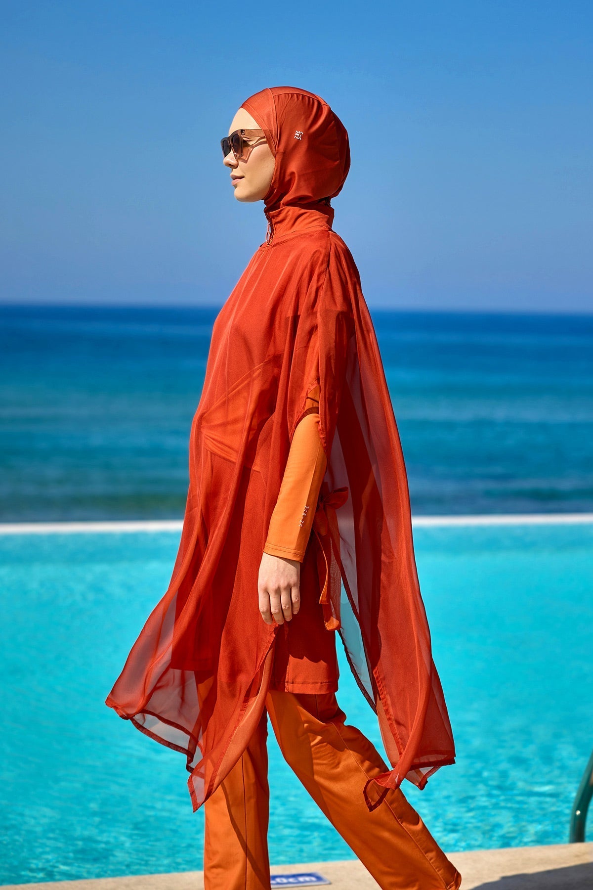 Marina Orange Silky Pareo – P2516-2 Marina Modest