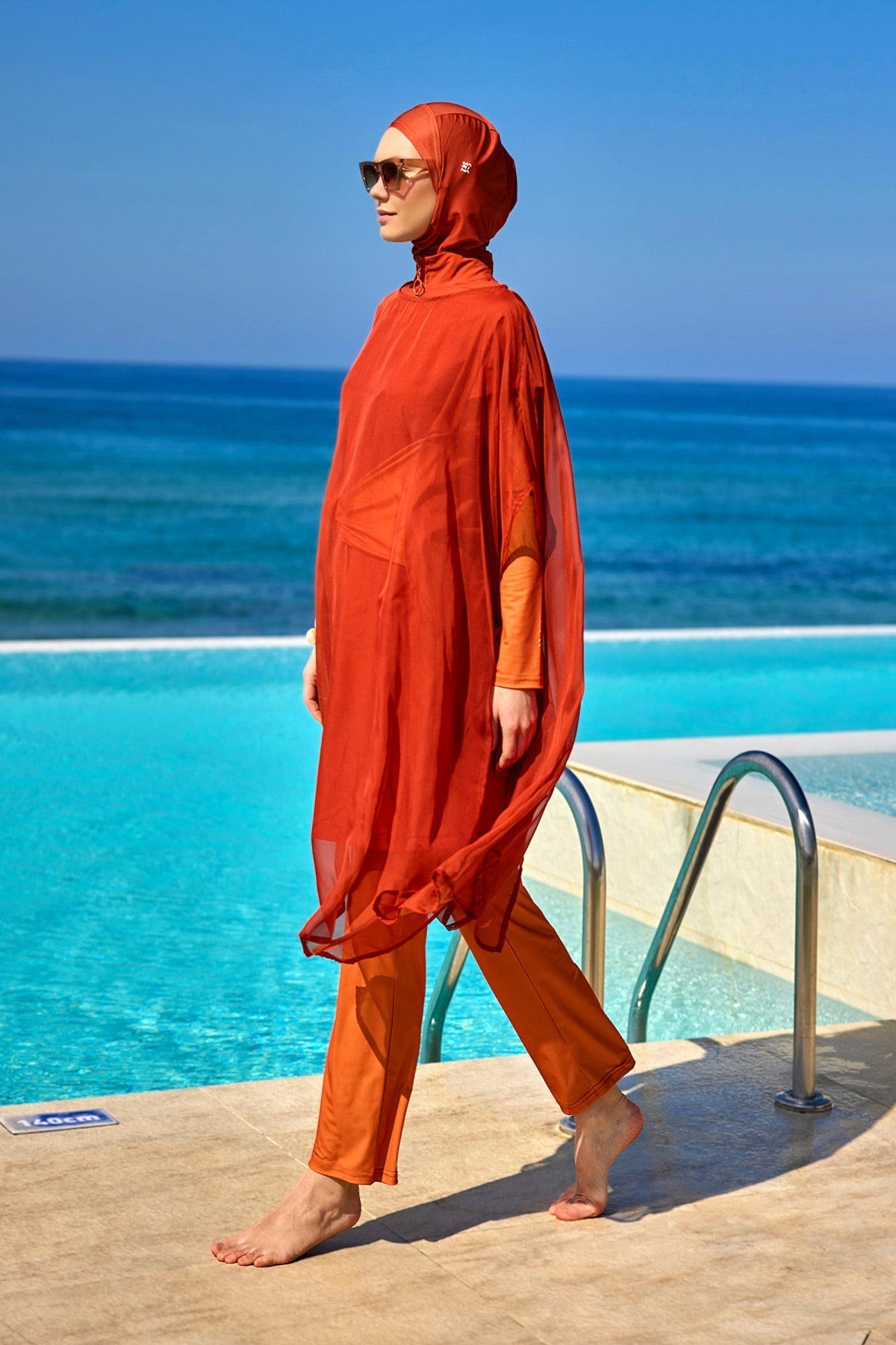 Marina Orange Silky Pareo – P2516-2 Marina Modest