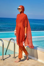 Marina Orange Silky Pareo – P2516-2 Marina Modest