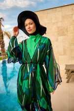 Green High Performance Full Coverage Burkini Set M2503-1 - By Baano