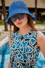 Lycra Black Half Coverage Swimsuit M2444 Marina Modest