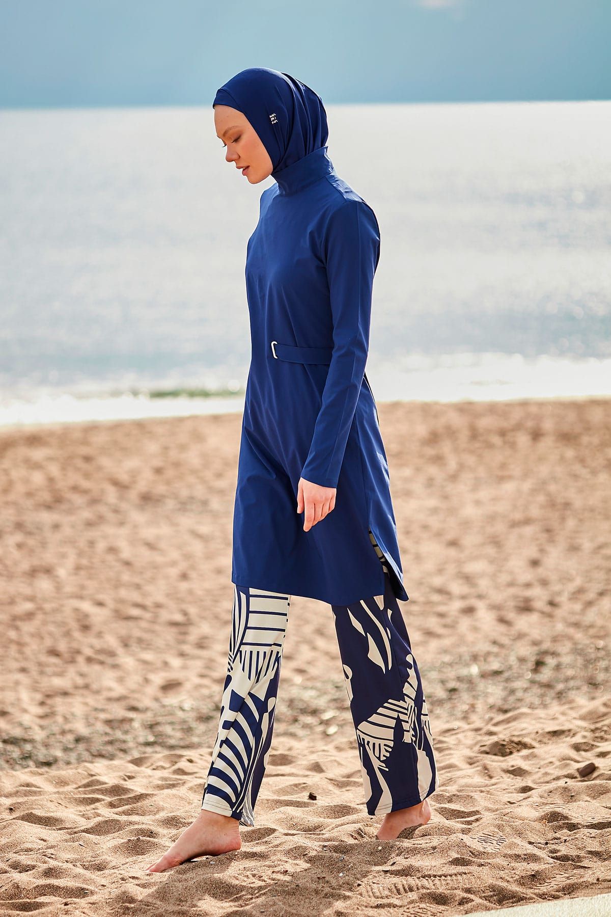 Woven Navy Burkini Modest Swimwear M2429 - By Baano