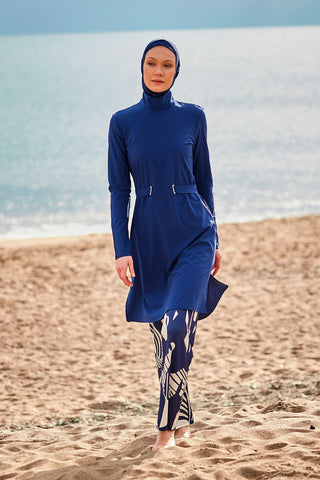 Woven Navy Burkini Modest Swimwear M2429 - By Baano
