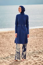 Woven Navy Burkini Modest Swimwear M2429 - By Baano
