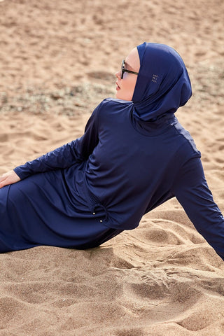 Lycra Navy Burkini Modest Swimwear M2462 - By Baano