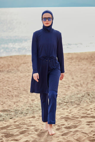 Lycra Navy Burkini Modest Swimwear M2462 - By Baano