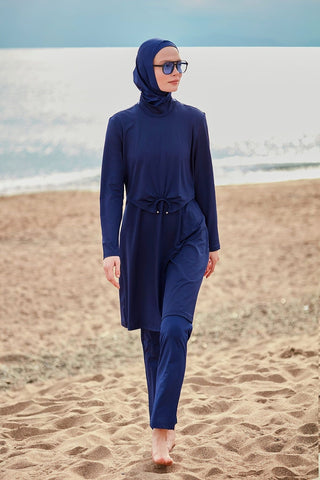 Lycra Navy Burkini Modest Swimwear M2462 - By Baano