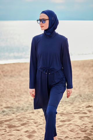 Lycra Navy Burkini Modest Swimwear M2462 - By Baano