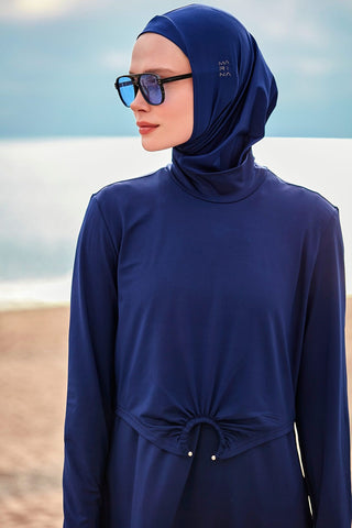 Lycra Navy Burkini Modest Swimwear M2462 - By Baano
