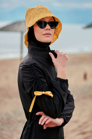 Woven Black Burkini Modest Swimwear M2431 - By Baano