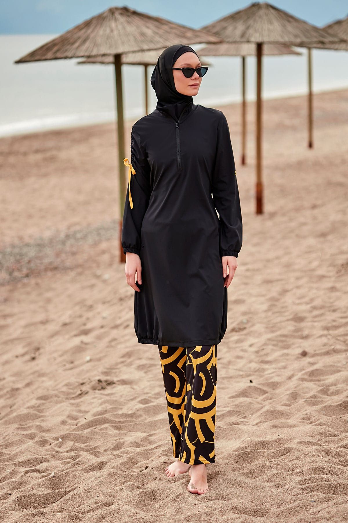 Woven Black Burkini Modest Swimwear M2431 Marina Modest