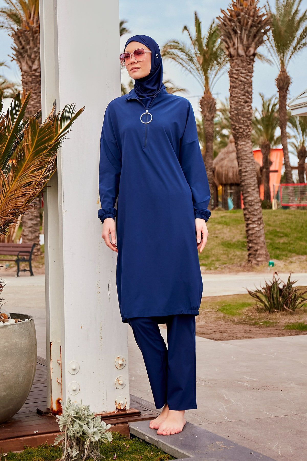 Woven Navy Burkini Modest Swimwear M2403 Marina Modest