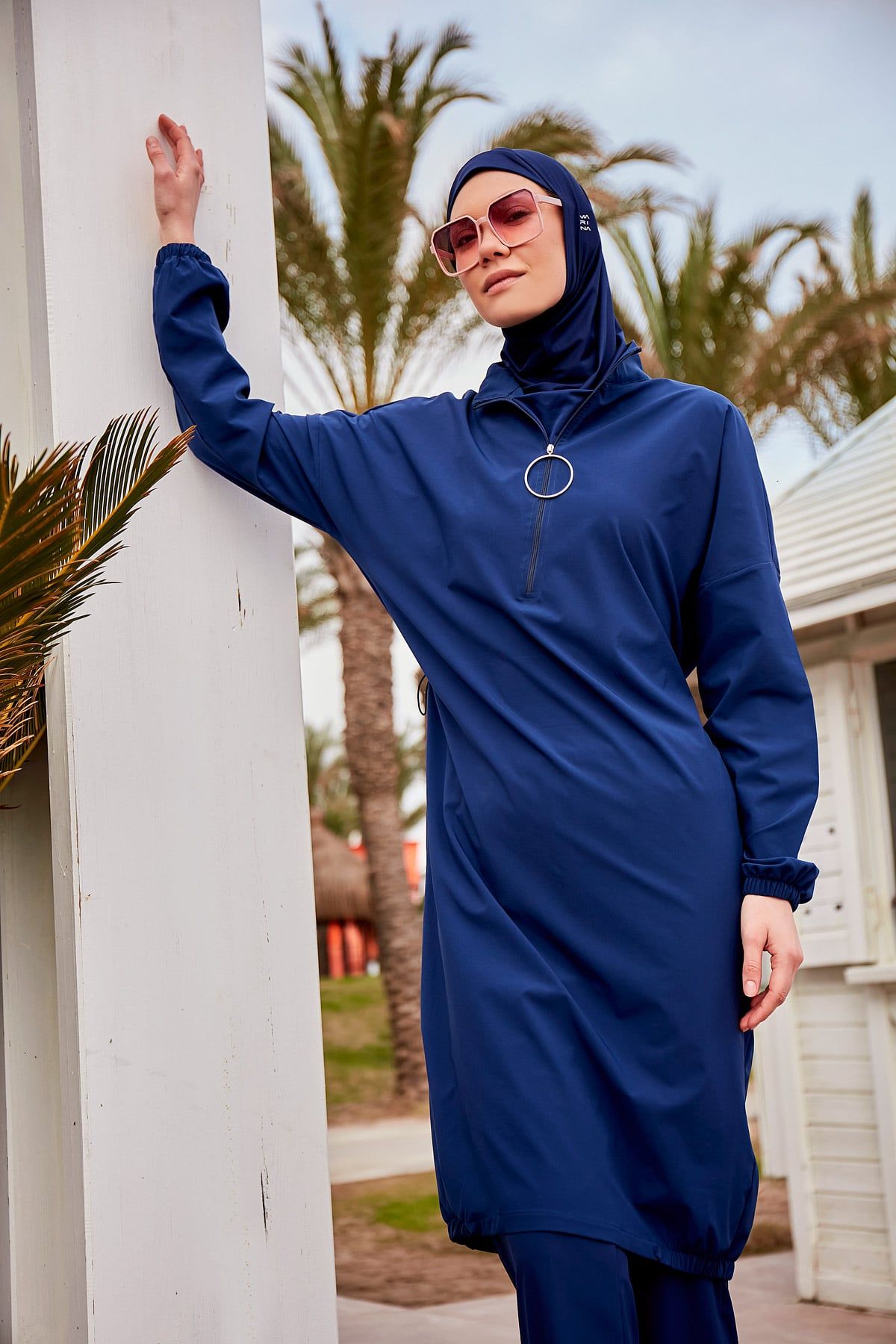 Woven Navy Burkini Modest Swimwear M2403 Marina Modest