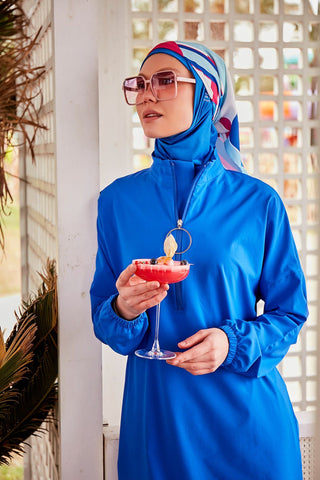 Woven Sax Burkini Modest Swimwear M2404 - By Baano