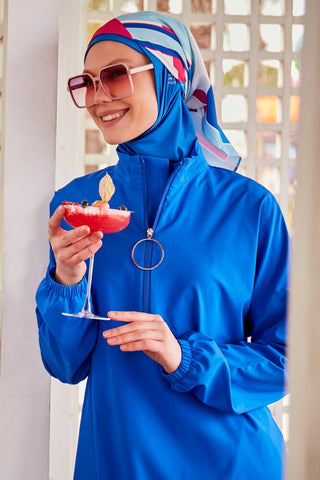 Woven Sax Burkini Modest Swimwear M2404 - By Baano
