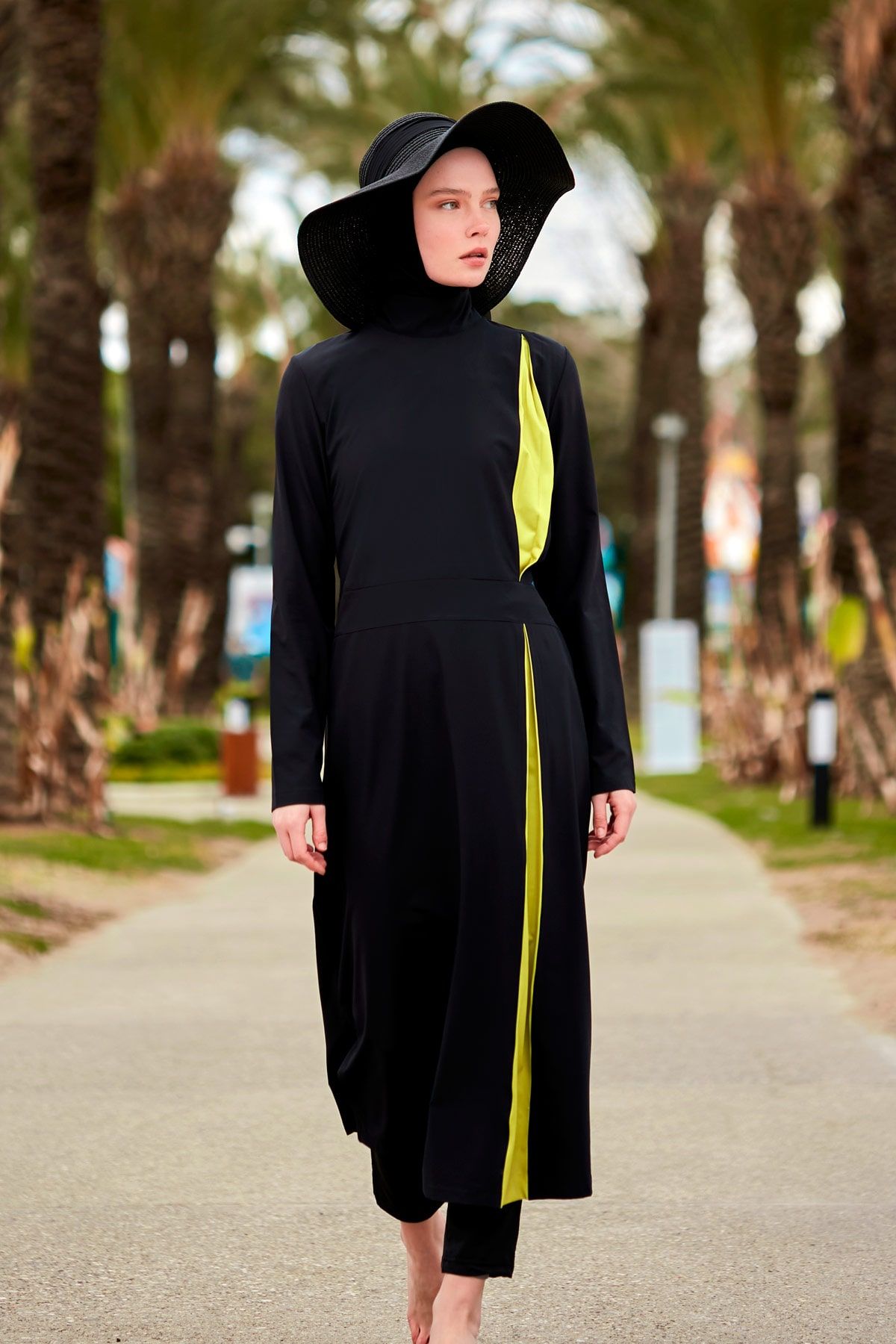 Woven Black Burkini Modest Swimwear M2420 Marina Modest