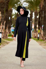 Woven Black Burkini Modest Swimwear M2420 Marina Modest