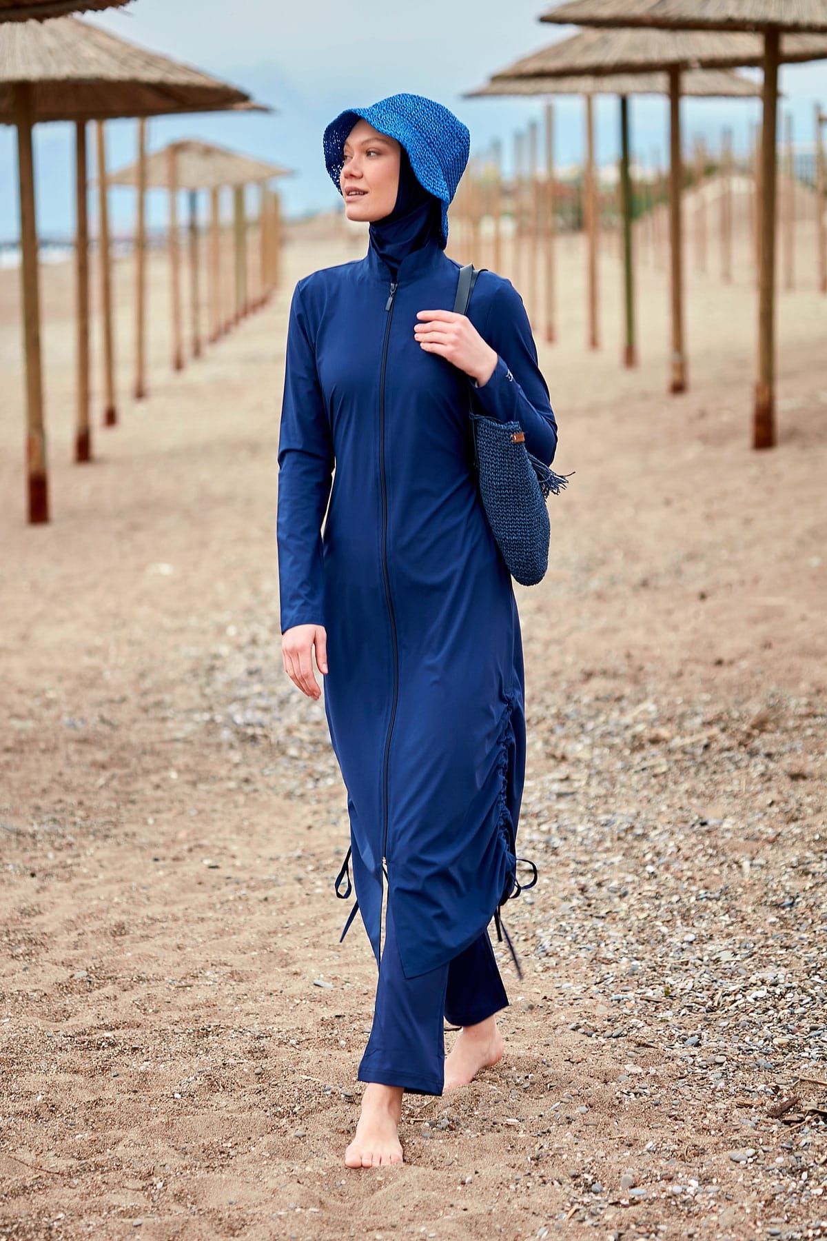Woven Navy Burkini Modest Swimwear M2416 Marina Modest