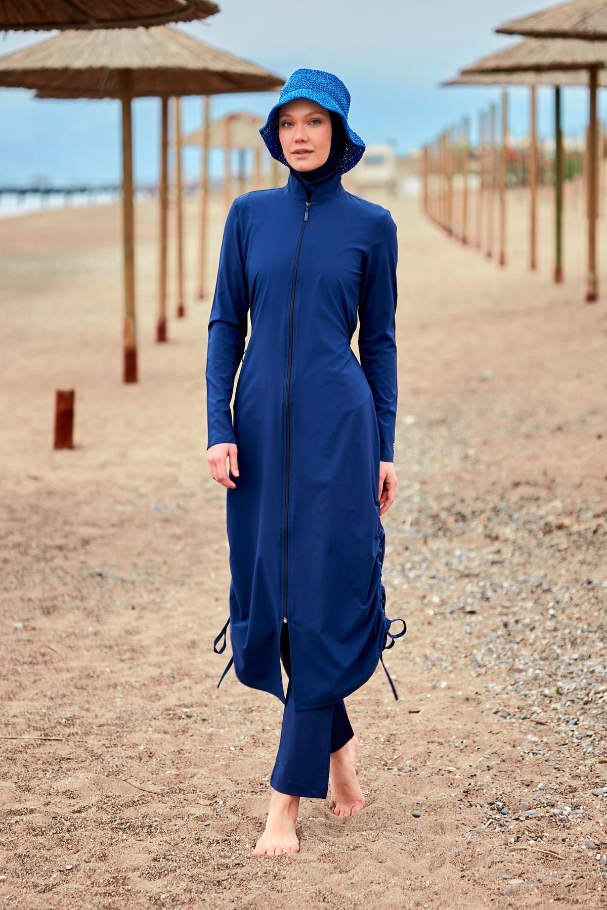Woven Navy Burkini Modest Swimwear M2416 Marina Modest