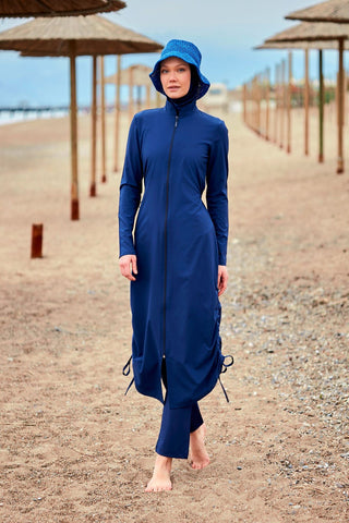 Woven Navy Burkini Modest Swimwear M2416 - By Baano