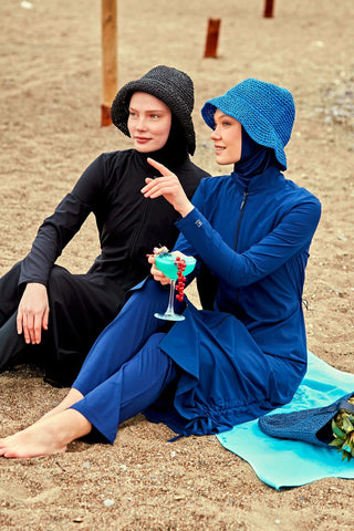 Woven Navy Burkini Modest Swimwear M2416 - By Baano