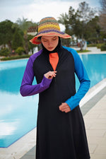 Stretchy Black Full-Coverage Modest Swimsuit M2475 Marina Modest