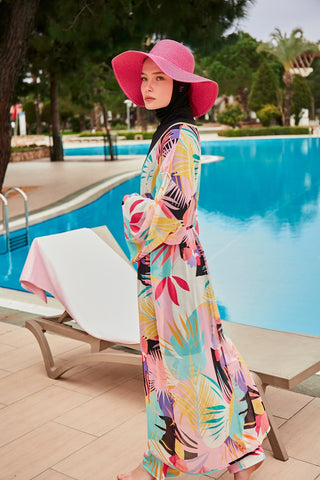 Lycra Black Burkini Modest Swimwear M2480 - By Baano