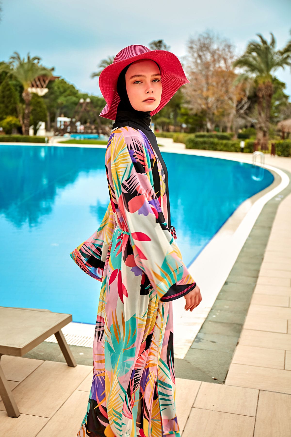 Colourful Pareo Kimono P2410 Marina Modest