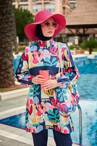 Colourful Burkini Modest Swimwear R2407 - By Baano