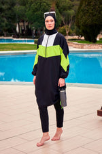 Woven Black Burkini Modest Swimwear M2421 Marina Modest