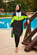 Woven Black Burkini Modest Swimwear M2421 Marina Modest