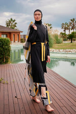 Woven Black Burkini Modest Swimwear M2422 Marina Modest